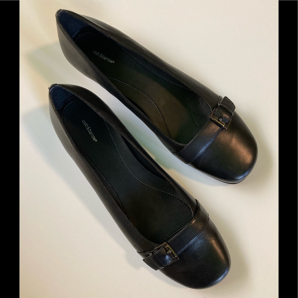 Croft&Barrow 11M blk flats strap&buckle new $32